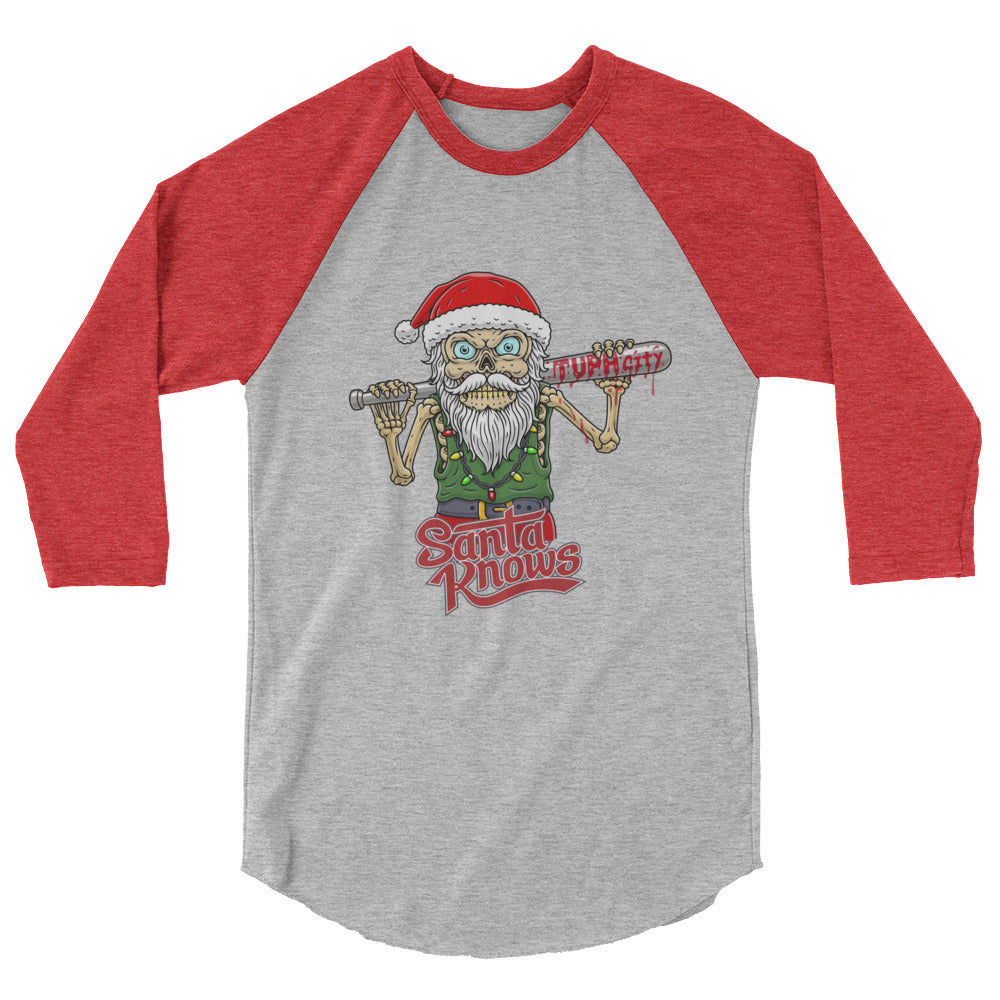 Tuph City's 3/4 sleeve Christmas raglan shirt