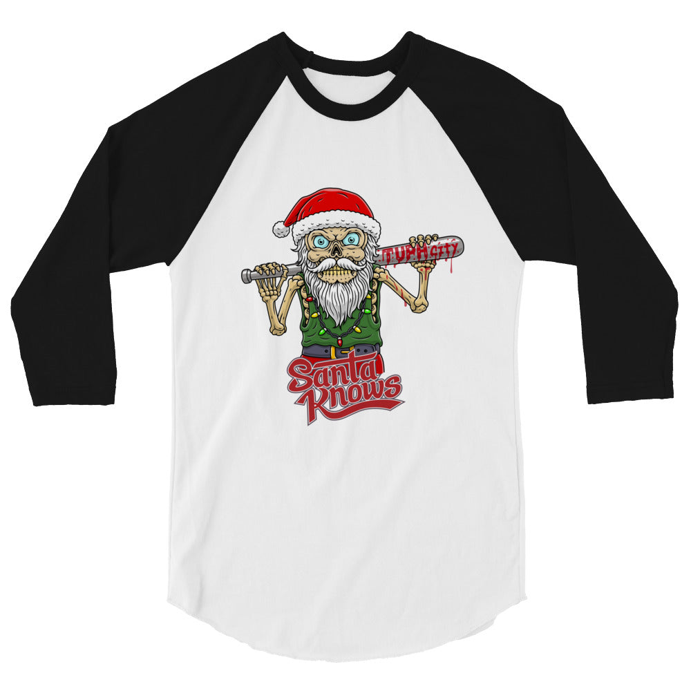 Tuph City's 3/4 sleeve Christmas raglan shirt