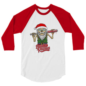 Tuph City's 3/4 sleeve Christmas raglan shirt