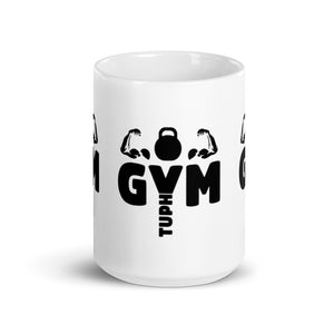 White glossy GymTuph™  mug